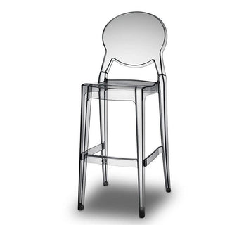 Scab Igloo seat h. 29 9/64 inches stool by Luisa Battaglia Scab Transparent smoked grey 183 - Buy now on ShopDecor - Discover the best products by SCAB design