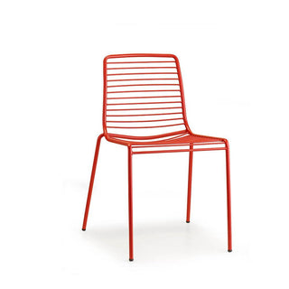 Scab Summer chair Steel by Roberto Semprini Scab Brick red VM - Buy now on ShopDecor - Discover the best products by SCAB design