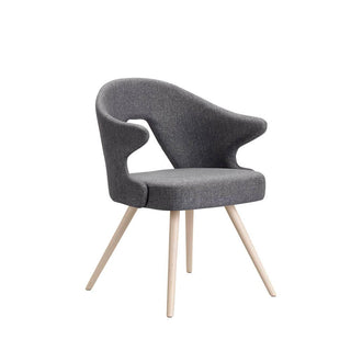 Scab You armchair bleached beech and fabric seat Scab Classic grey T3 25 - Buy now on ShopDecor - Discover the best products by SCAB design