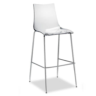 Scab Zebra Antishock stool seat h. 80 cm by Luisa Battaglia Scab Transparent 100 - Buy now on ShopDecor - Discover the best products by SCAB design