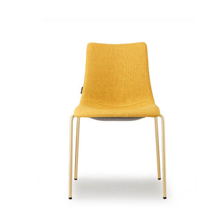 Scab Zebra Pop chair satin brass effect legs and fabric seat Scab Saffron T5 27 - Buy now on ShopDecor - Discover the best products by SCAB design