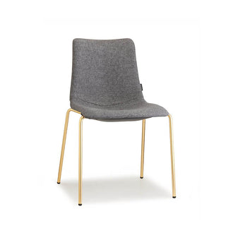Scab Zebra Pop chair satin brass effect legs and fabric seat Scab Classic grey T3 25 - Buy now on ShopDecor - Discover the best products by SCAB design