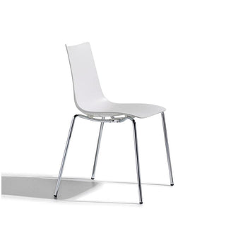 Scab Zebra Tecnopolimero chair 4 chromed legs by Luisa Battaglia Scab Linen 11 - Buy now on ShopDecor - Discover the best products by SCAB design