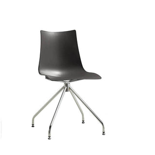Scab Zebra Tecnopolimero revolving chair on trestle base Scab Anthracite 81 - Buy now on ShopDecor - Discover the best products by SCAB design