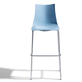 Scab Zebra Tecnopolimero stool seat h. 80 cm by Luisa Battaglia Scab Light blue 62 - Buy now on ShopDecor - Discover the best products by SCAB design