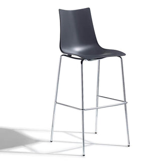 Scab Zebra Tecnopolimero stool seat h. 80 cm by Luisa Battaglia Scab Anthracite 81 - Buy now on ShopDecor - Discover the best products by SCAB design
