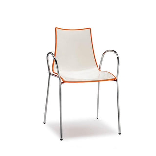 Scab Zebra Two-Coloured chair with armrests by Luisa Battaglia Scab Orange 30 - Buy now on ShopDecor - Discover the best products by SCAB design