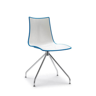 Scab Zebra Two-Coloured revolving chair with trestle Scab Cornflower blue 213 - Buy now on ShopDecor - Discover the best products by SCAB design