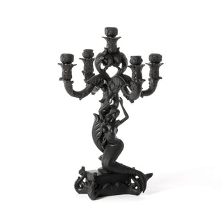 Seletti Burlesque Mermaid 5-arm candelabra Black - Buy now on ShopDecor - Discover the best products by SELETTI design