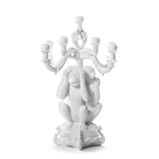 Seletti Giant Burlesque Monkeys 9-arm candelabra White - Buy now on ShopDecor - Discover the best products by SELETTI design