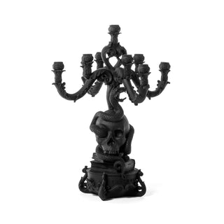 Seletti Giant Burlesque Skull 9-arm candelabra Black - Buy now on ShopDecor - Discover the best products by SELETTI design
