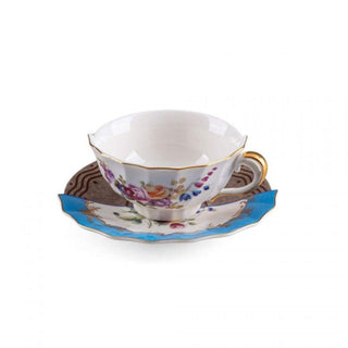 Seletti Hybrid 2.0 porcelain tea cup Kerma with saucer - Buy now on ShopDecor - Discover the best products by SELETTI design