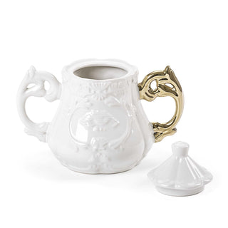 Seletti I-Wares I-Sugar porcelain sugar bowl with handles Gold - Buy now on ShopDecor - Discover the best products by SELETTI design