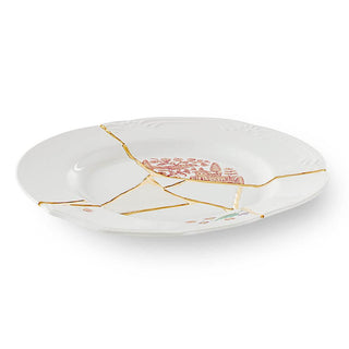 Seletti Kintsugi dinner plate in porcelain/24 carat gold mod. 1 - Buy now on ShopDecor - Discover the best products by SELETTI design