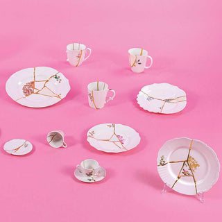Seletti Kintsugi dinner plate in porcelain/24 carat gold mod. 3 - Buy now on ShopDecor - Discover the best products by SELETTI design