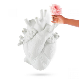 Seletti Love In Bloom Giant large white heart vase in porcelain - Buy now on ShopDecor - Discover the best products by SELETTI design