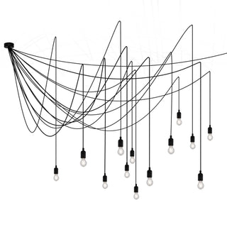 Seletti Maman chandelier with 14 LED bulbs for interiors Transparent - Buy now on ShopDecor - Discover the best products by SELETTI design