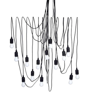Seletti Maman chandelier with 14 LED bulbs for interiors Brushed steel - Buy now on ShopDecor - Discover the best products by SELETTI design