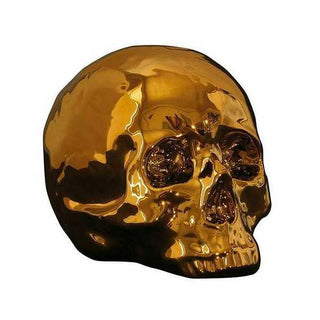 Seletti Memorabilia My Skull with porcelain decoration Gold - Buy now on ShopDecor - Discover the best products by SELETTI design