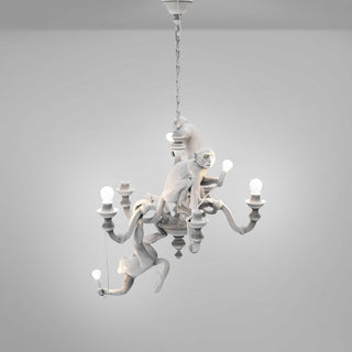Seletti Monkey Chandelier suspension lamp white - Buy now on ShopDecor - Discover the best products by SELETTI design