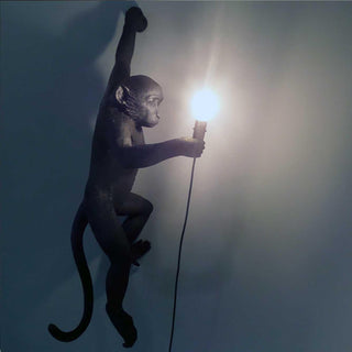 Seletti Monkey Lamp Hanging Left Hand wall lamp black - Buy now on ShopDecor - Discover the best products by SELETTI design