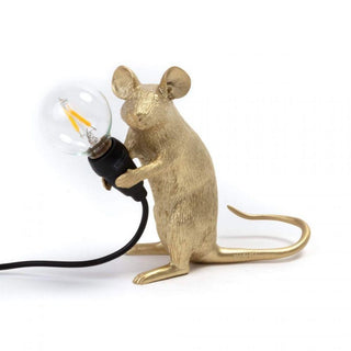 Seletti Mouse Lamp Mac Gold table lamp - Buy now on ShopDecor - Discover the best products by SELETTI design