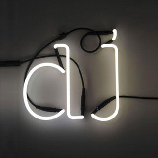 Seletti Neon Art Dj wall light letter white - Buy now on ShopDecor - Discover the best products by SELETTI design