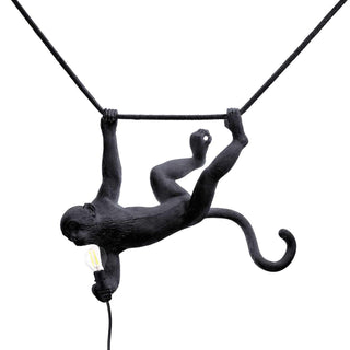 Seletti The Monkey Lamp Swing suspension lamp black - Buy now on ShopDecor - Discover the best products by SELETTI design