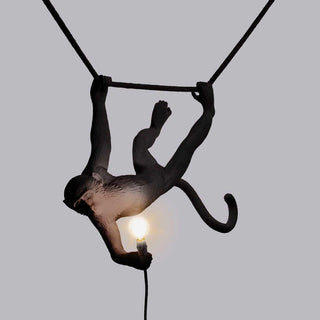Seletti The Monkey Lamp Swing suspension lamp black - Buy now on ShopDecor - Discover the best products by SELETTI design
