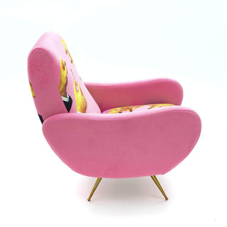 Seletti Toiletpaper Armchair Pink Lipsticks - Buy now on ShopDecor - Discover the best products by TOILETPAPER HOME design