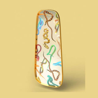 Seletti Toiletpaper Big Mirror Gold Frame Snakes - Buy now on ShopDecor - Discover the best products by TOILETPAPER HOME design