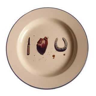 Seletti Toiletpaper dinner plate I love you - Buy now on ShopDecor - Discover the best products by TOILETPAPER HOME design