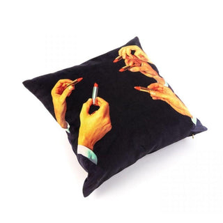 Seletti Toiletpaper Pillow Lipstick Black - Buy now on ShopDecor - Discover the best products by TOILETPAPER HOME design