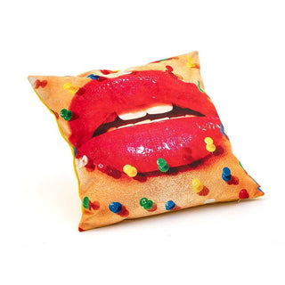 Seletti Toiletpaper Pillow Mouth with Pins - Buy now on ShopDecor - Discover the best products by TOILETPAPER HOME design