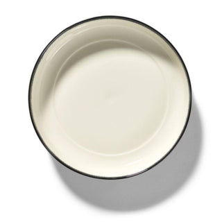Serax Dé high plate diam. 24 cm. off white/black var D - Buy now on ShopDecor - Discover the best products by SERAX design