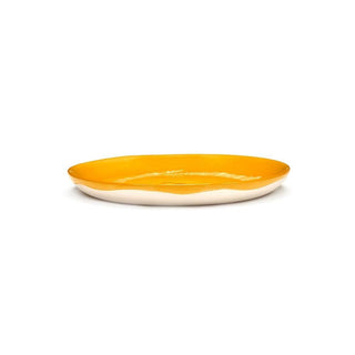 Serax Feast dinner plate diam. 19 cm. yellow swirl - stripes white - Buy now on ShopDecor - Discover the best products by SERAX design