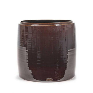 Serax Glazed Shades large round flower pot brown - Buy now on ShopDecor - Discover the best products by SERAX design