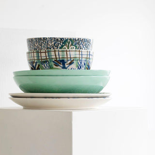 Serax Japanese Kimonos bowl M1 blue/green diam. 23 cm. - Buy now on ShopDecor - Discover the best products by SERAX design