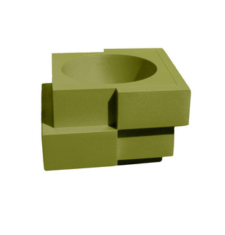 Slide Cubic Yo Vase Polyethylene by Giulio Cappellini Slide Lime green FR - Buy now on ShopDecor - Discover the best products by SLIDE design