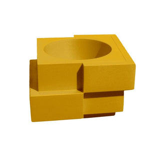 Slide Cubic Yo Vase Polyethylene by Giulio Cappellini Slide Saffron yellow FB - Buy now on ShopDecor - Discover the best products by SLIDE design
