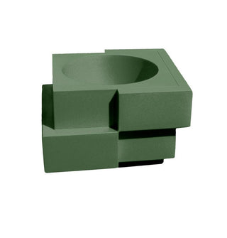 Slide Cubic Yo Vase Polyethylene by Giulio Cappellini Slide Mauve green FV - Buy now on ShopDecor - Discover the best products by SLIDE design