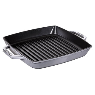 Staub Large Double Handle Grill Square large pan 33 cm Staub Graphite grey - Buy now on ShopDecor - Discover the best products by STAUB design