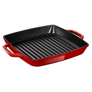 Staub Large Double Handle Grill Square large pan 33 cm Staub Cherry red - Buy now on ShopDecor - Discover the best products by STAUB design