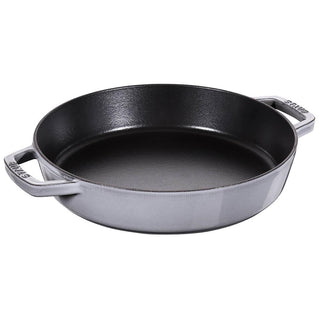 Staub Large Round Skillet cast iron diam.34 cm Staub Graphite grey - Buy now on ShopDecor - Discover the best products by STAUB design