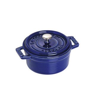 Staub Mini Cocotte Round cast iron pot diam.10 cm Blue - Buy now on ShopDecor - Discover the best products by STAUB design