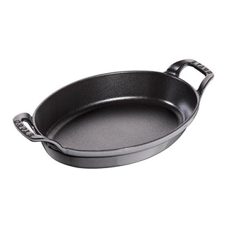 Staub Oval baking dish cast iron 24 cm Staub Graphite grey - Buy now on ShopDecor - Discover the best products by STAUB design