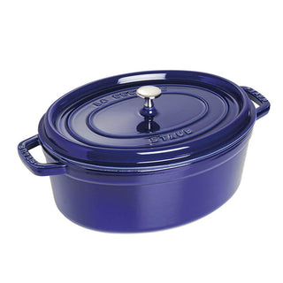 Staub Oval Cocotte cast iron pot 33 cm Blue - Buy now on ShopDecor - Discover the best products by STAUB design