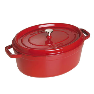 Staub Oval Cocotte cast iron pot 33 cm Staub Cherry red - Buy now on ShopDecor - Discover the best products by STAUB design