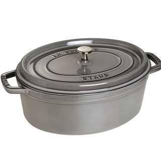 Staub Oval Cocotte cast iron pot 37 cm Staub Graphite grey - Buy now on ShopDecor - Discover the best products by STAUB design