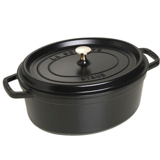 Staub Oval Cocotte cast iron pot 37 cm Black - Buy now on ShopDecor - Discover the best products by STAUB design